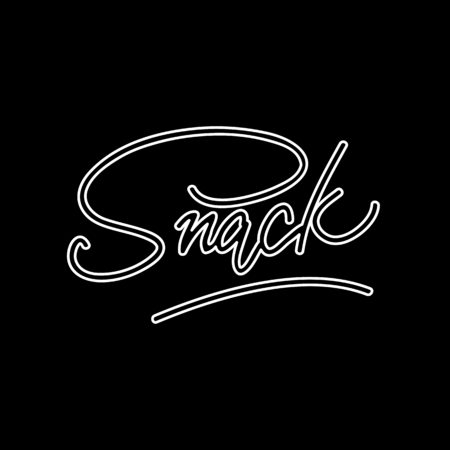 Snack lettering logo. Vector illustration.のイラスト素材