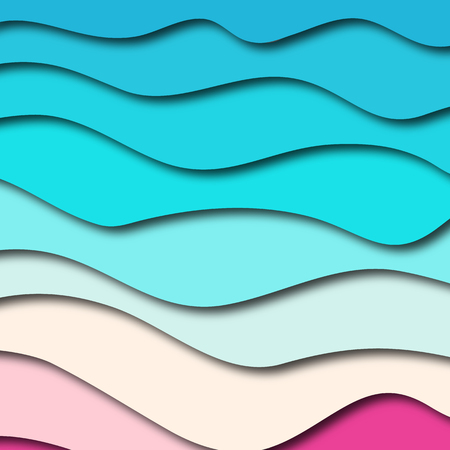 Paper cut abstract background. Square template for social media posts, presentations, flyers, invitations Vector illustration.のイラスト素材