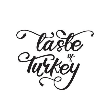 Lettering design "Taste of Turkey". Vector illustration.のイラスト素材