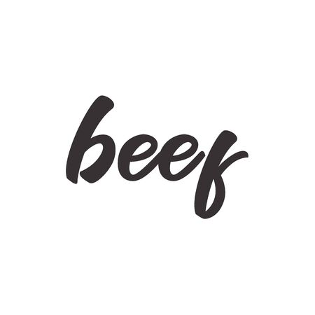 Beef - lettering sign.のイラスト素材