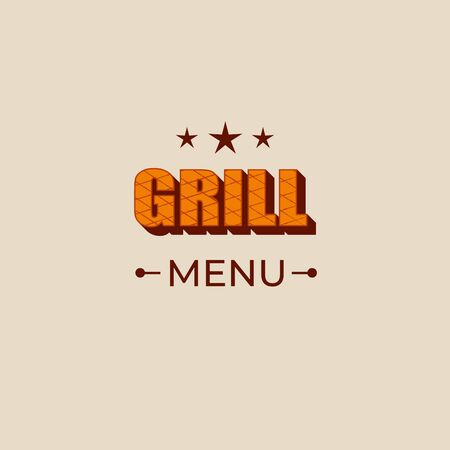 Grill menu - lettering sign design.のイラスト素材