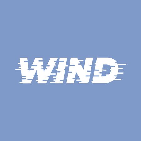 Wind - lettering word. Vector illustration.のイラスト素材
