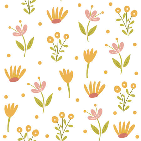 Floral seamless pattern design. Vector illustration.のイラスト素材