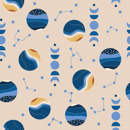 Contemporary seamless pattern design. Vector illustration.のイラスト素材