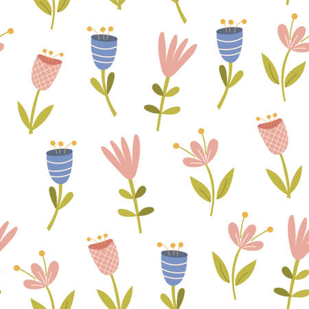 Floral seamless pattern design. Vector illustration.のイラスト素材