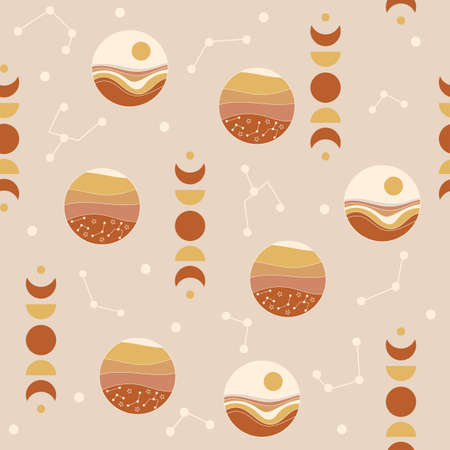 Contemporary seamless pattern design. Vector illustration.のイラスト素材