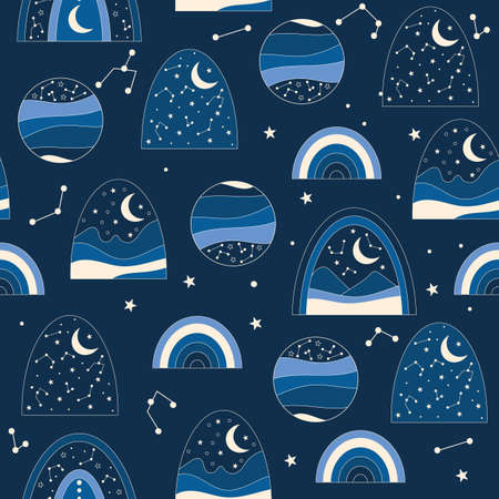 Contemporary seamless pattern design. Vector illustration.のイラスト素材