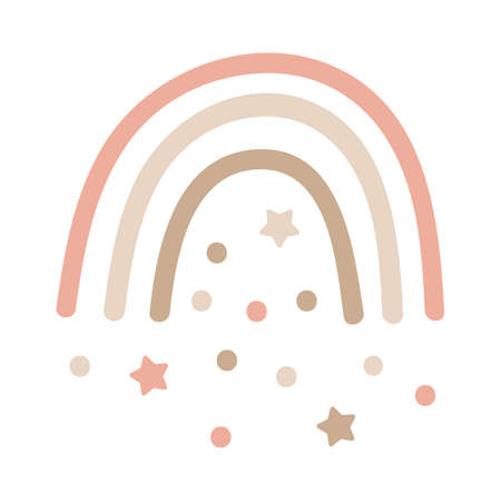 Boho rainbow element design. Vector illustrationのイラスト素材