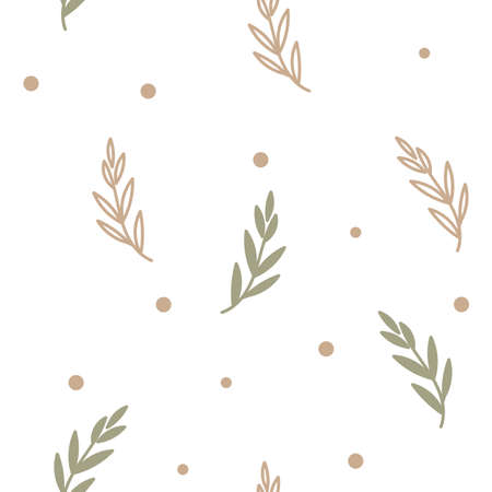 Seamless pattern with floral elements. Vector illustration.のイラスト素材