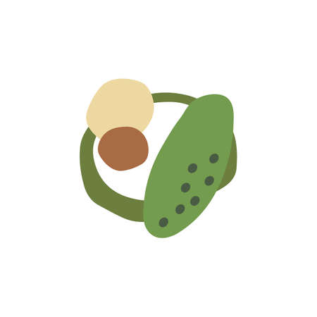 Abstract composition with shapes. Vector illustration.のイラスト素材