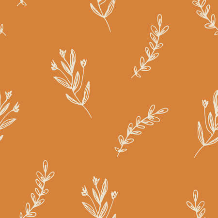 Seamless pattern design with floral elements. Vector illustration.のイラスト素材