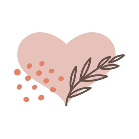 Boho style heart element. Vector illustration.のイラスト素材