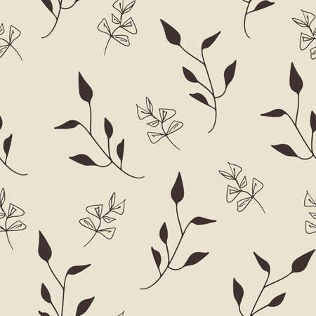 Seamless pattern design with floral elements. Vector illustration.のイラスト素材