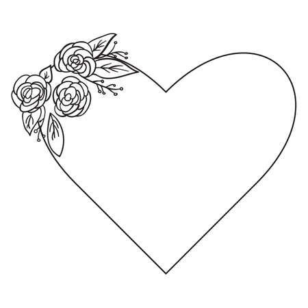 Floral Frame Design. Vector illustration.のイラスト素材