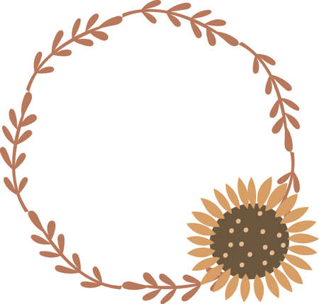 Floral Frame Design. Vector illustration.のイラスト素材