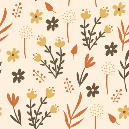 Floral seamless pattern design. Vector illustration.のイラスト素材