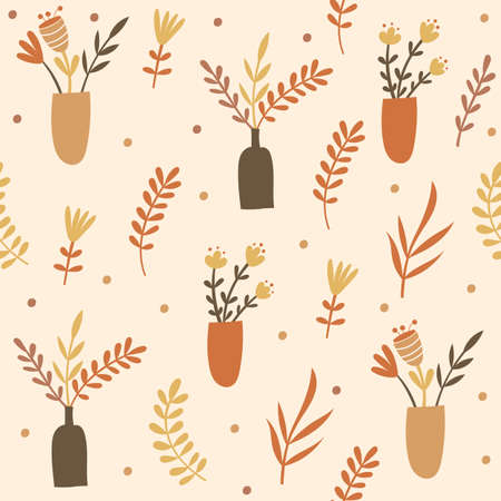 Floral seamless pattern design. Vector illustration.のイラスト素材