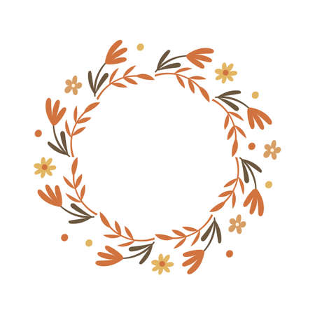 Floral Frame Design. Vector illustration.のイラスト素材