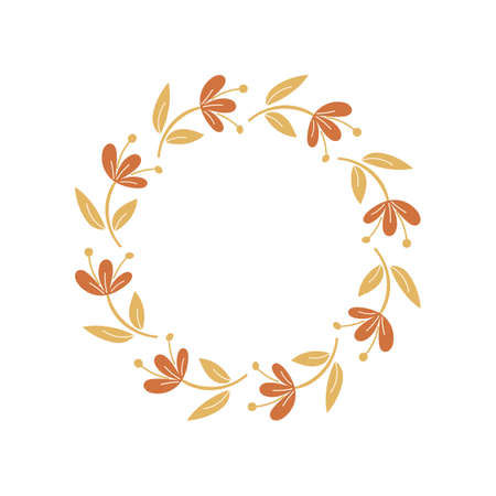 Floral Frame Design. Vector illustration.のイラスト素材