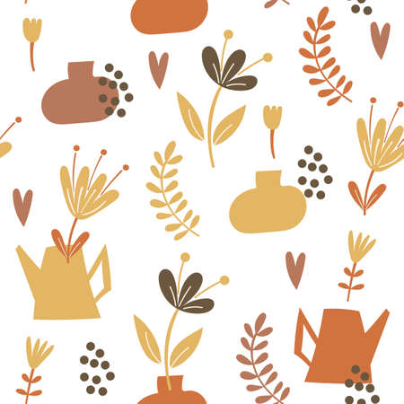 Floral seamless pattern design. Vector illustration.のイラスト素材