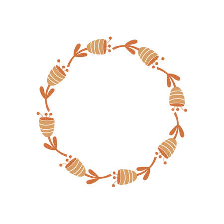 Floral Frame Design. Vector illustration.のイラスト素材