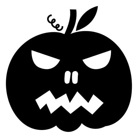 Carved pumpkin face. Vector illustration.のイラスト素材