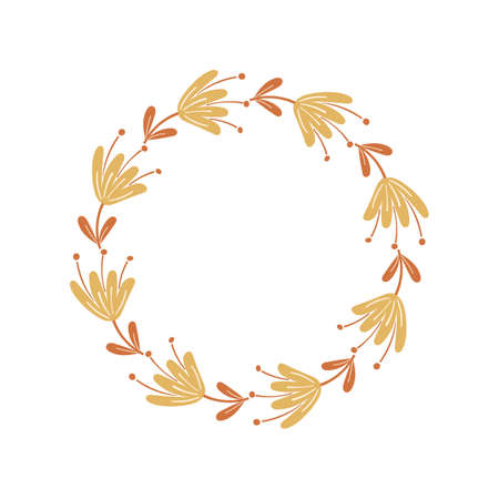 Floral Frame Design. Vector illustration.のイラスト素材