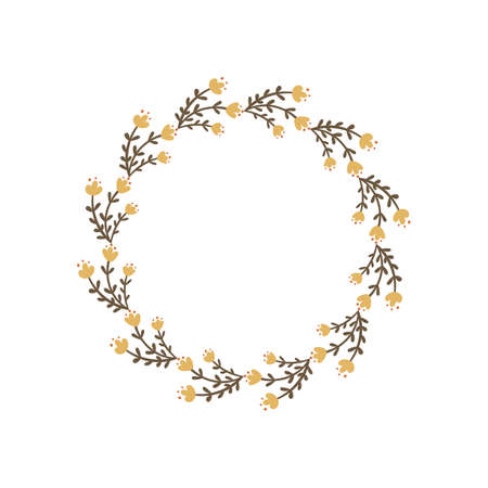 Floral Frame Design. Vector illustration.のイラスト素材