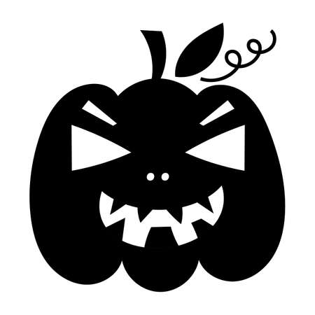 Carved pumpkin face. Vector illustration.のイラスト素材
