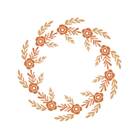 Floral Frame Design. Vector illustration.のイラスト素材