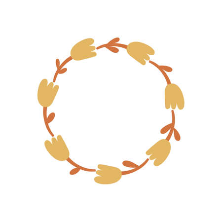 Floral Frame Design. Vector illustration.のイラスト素材