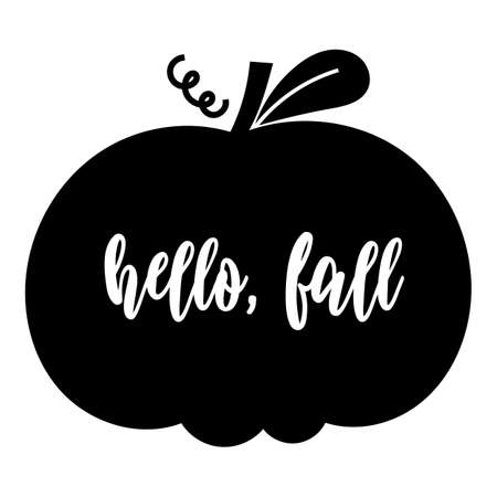 Hello, fall - Thanksgiving template design. Vector illustration.のイラスト素材