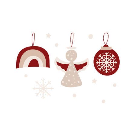 Christmas ornaments design. Vector illustration.のイラスト素材