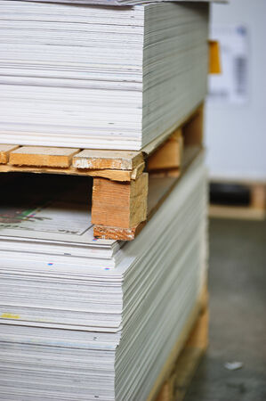 pallet of cardboard printed offset