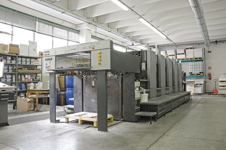 five color offset lithography press machineのeditorial素材