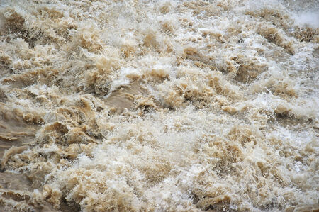 close-up of high river floodingの写真素材