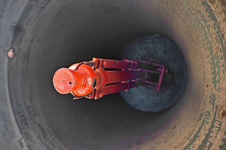 close-up of a red bell clapperの写真素材