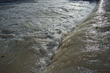 river rises and flooding Threatensの写真素材