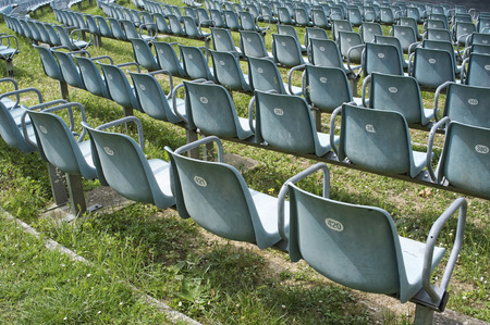 chairs fireproof for outdoor shows and ceremoniesの写真素材