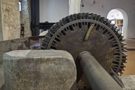 31 August 2019 - Paper Valley, Toscolano Maderno (BS) Italy, Paper Museum, internal exhibition hall of the museumのeditorial素材