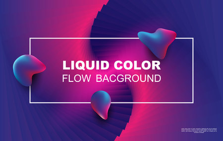Liquid color background design. Fluid gradient shapes composition. Futuristic design posters. Eps10 vector.のイラスト素材