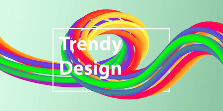 Futuristic abstract background. 3D illustration of a fluid shape. Abstract landing page template. Color Liquid form Movement. Website concept. Abstract background with bright gradient and light effect. Vector illustrationのイラスト素材