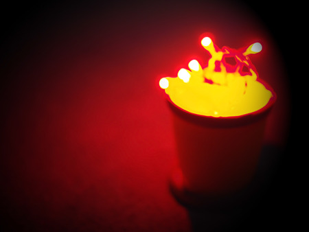 Blurred light in a pot an abstract backgroundの写真素材