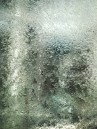 Abstract water flows on the mirror on backgroundの写真素材