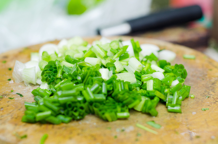 Chopped Herbs - Chives, Alliumの写真素材