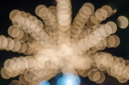 Abstract circular bokeh background at nigh, light bokeh background