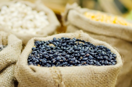 Black beans in the sack bag, Phaseolus mungo