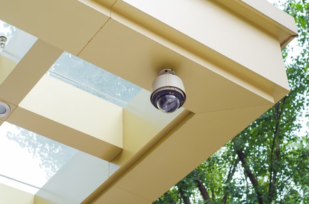 CCTV security camera on the wall