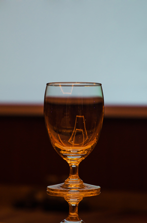 Glass of water preparing for usedの写真素材