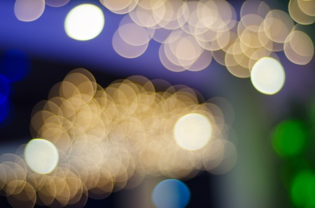 Abstract lights bokeh color background at nightの写真素材